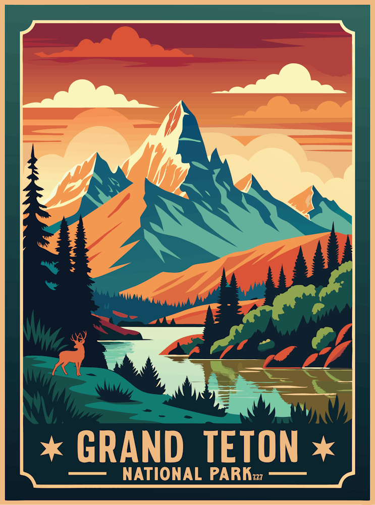 Vintage Grand Teton National Park
