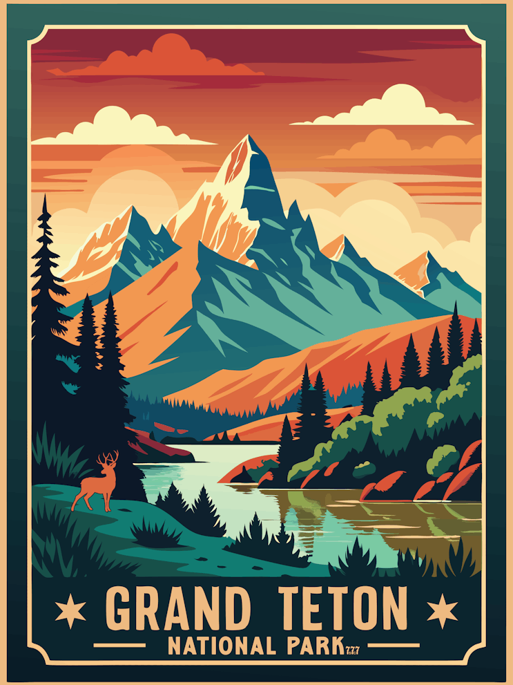 Vintage Grand Teton National Park