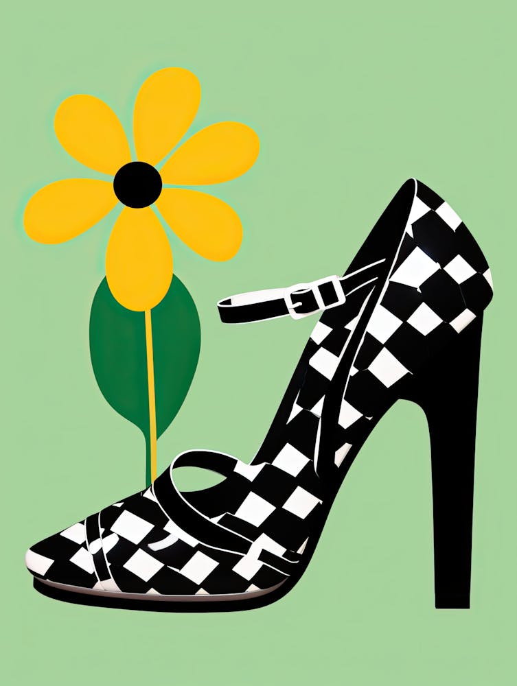 High Heel Shoe And Flower