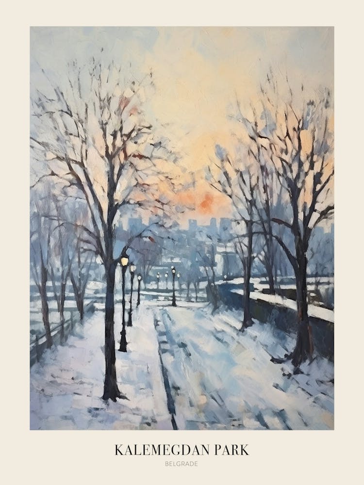 Winter City Park Poster Kalemegdan Park Belgrade Serbia 5