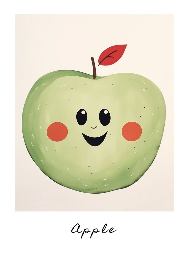 Friendly Kids Apple 4 Poster