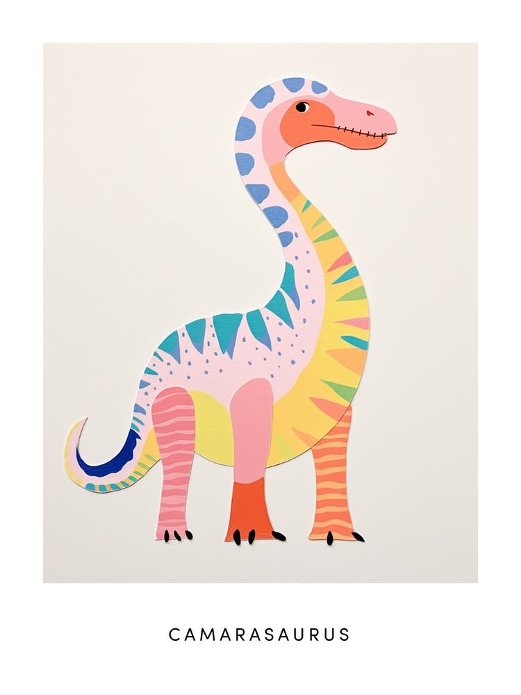 Nursery Dinosaur Art Camarasaurus 1 Poster