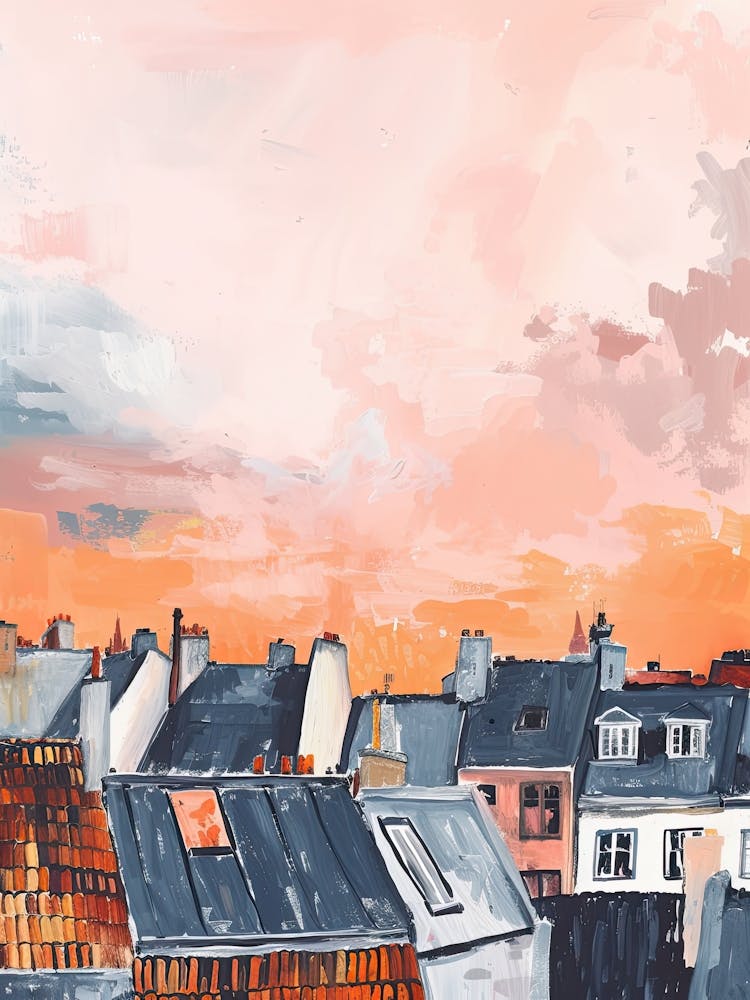 Oslo Rooftops Morning Skyline 3