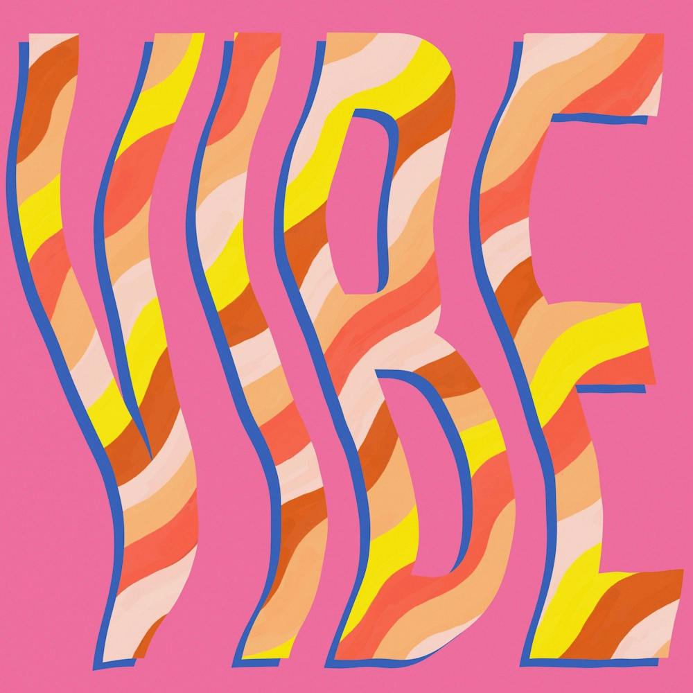 Vibe. Vivid Pink and Yellow Vibrant Motion Typography