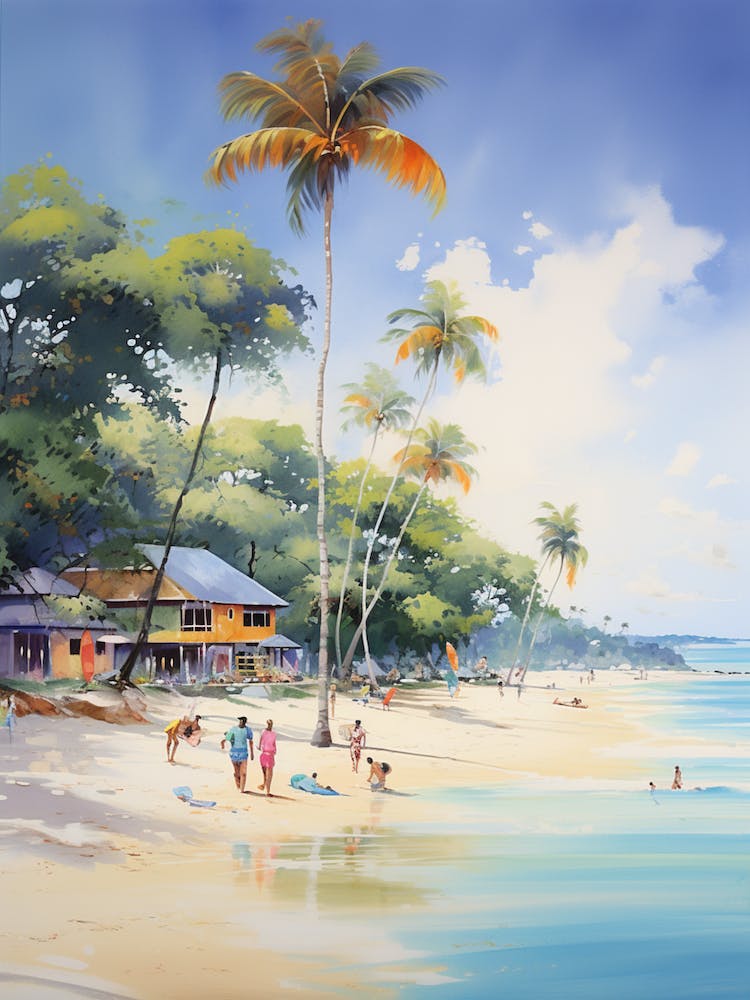 A Painting Of Seven Mile Beach, Negril Jamaica 2