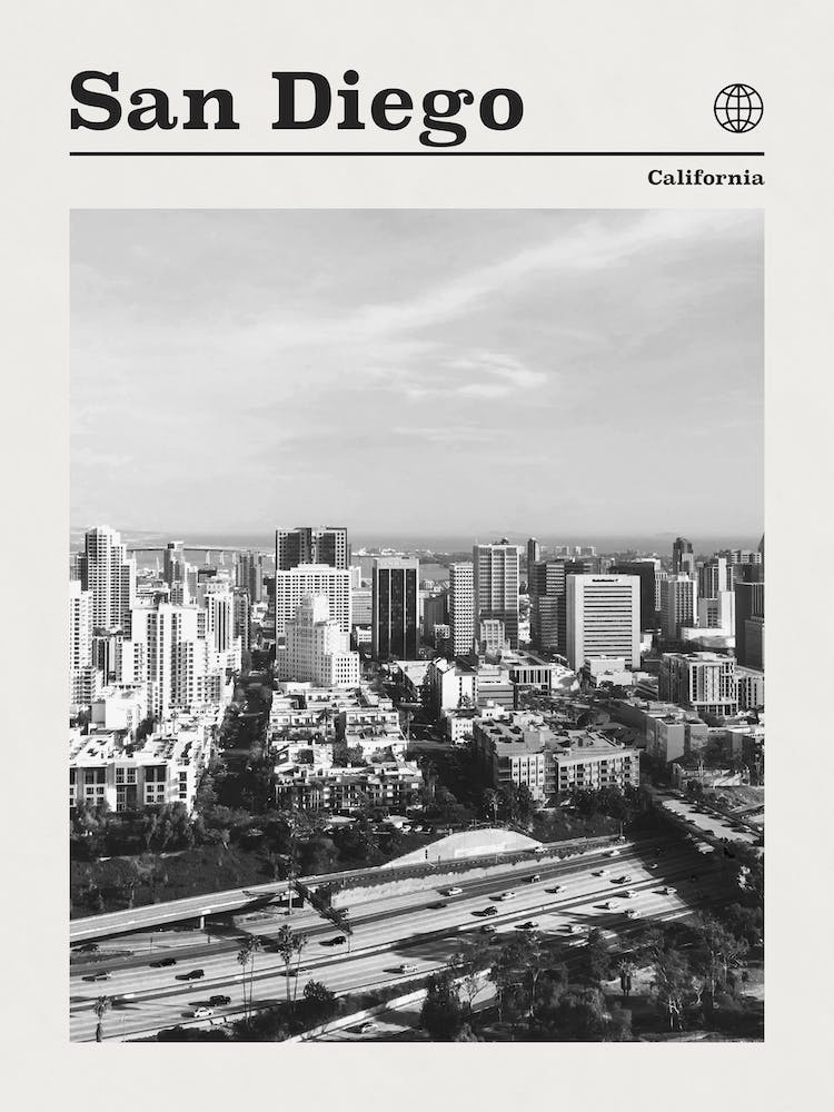 San Diego Californie Noir Et Blanc