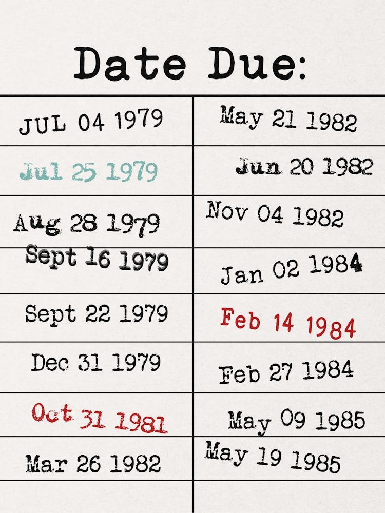 Vintage Library Stamps