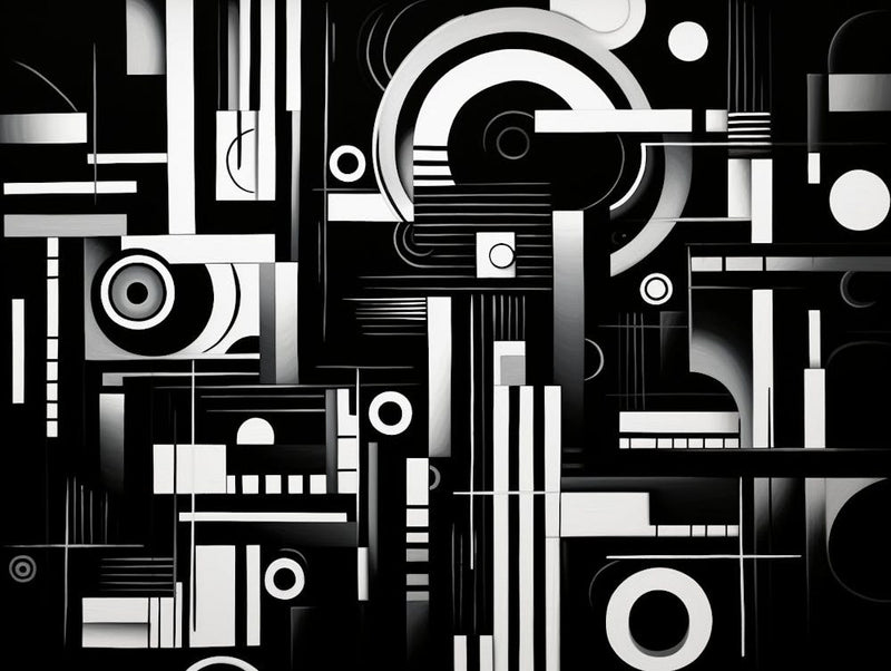 Harmony Abstract Black And White 6