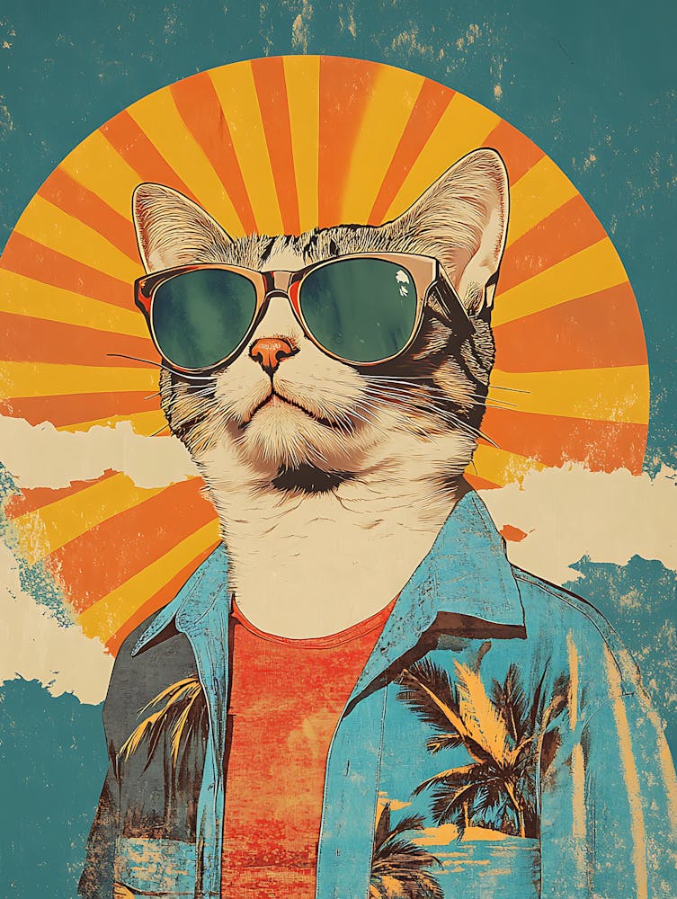 Vintage Retro Poster Cool Cat 5