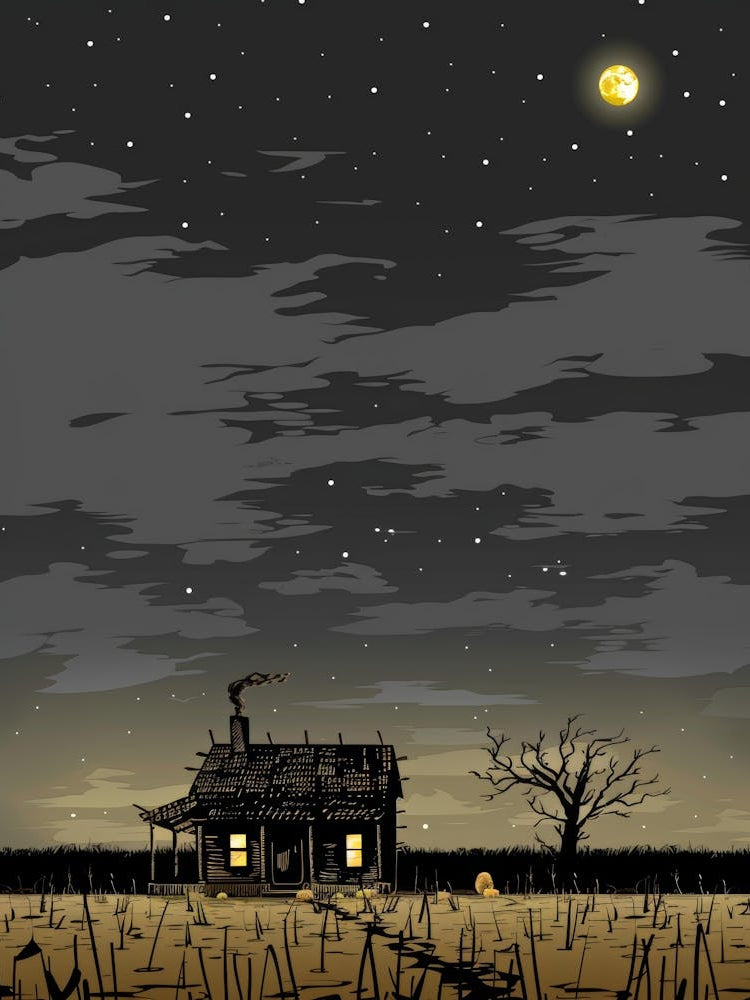 Illustration Of A Haunted House