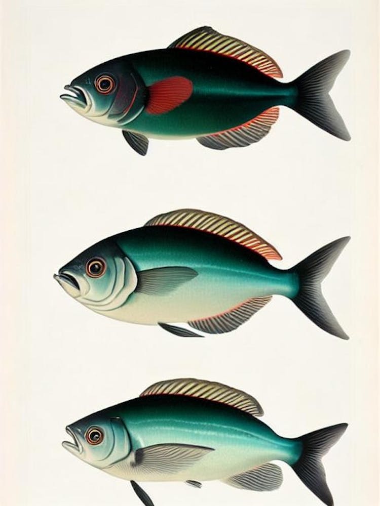 Barreleye Fish Vintage Poster