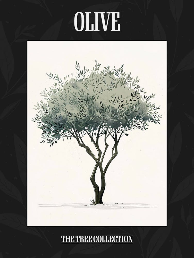 Olive Tree Pixel Illustration 2 Poster
