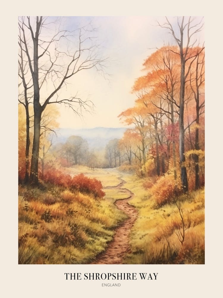 The Shropshire Way England Uk Trail Poster