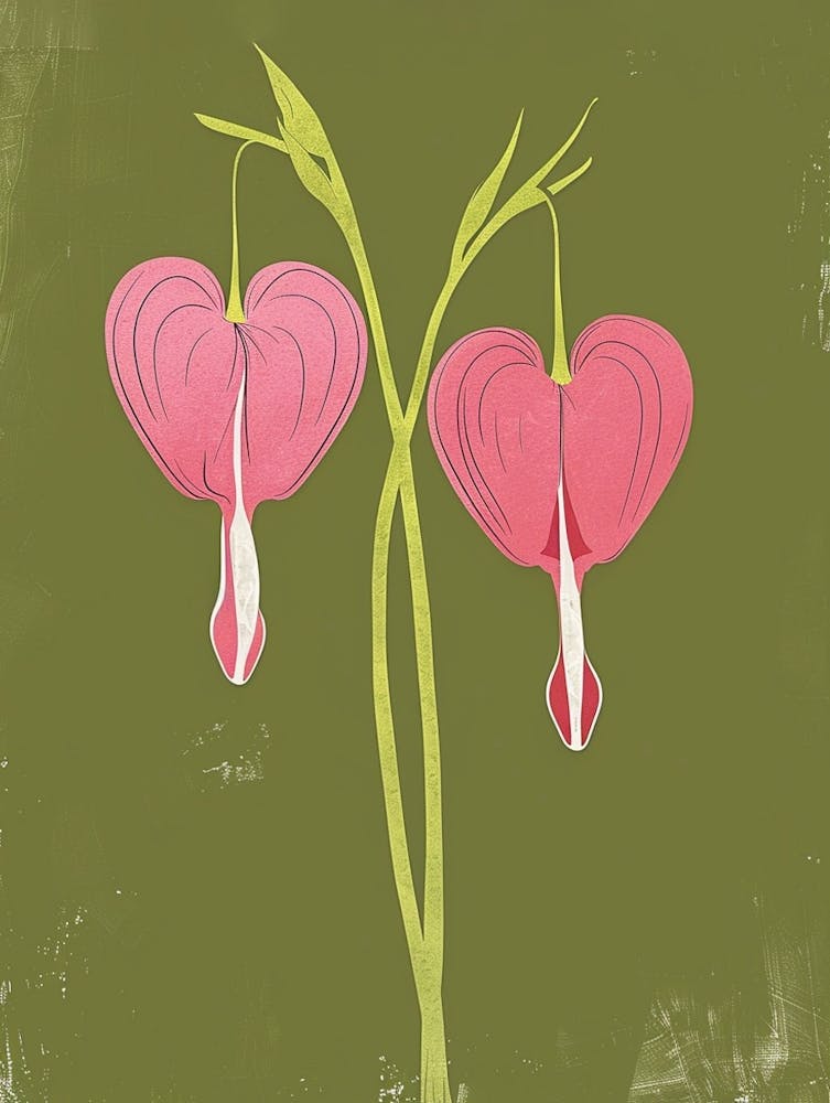 Pink & Green Bleeding Heart 2