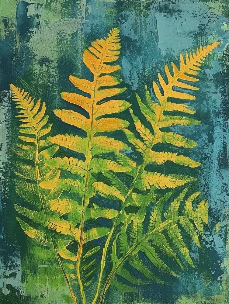 Holly Fern Painting 4