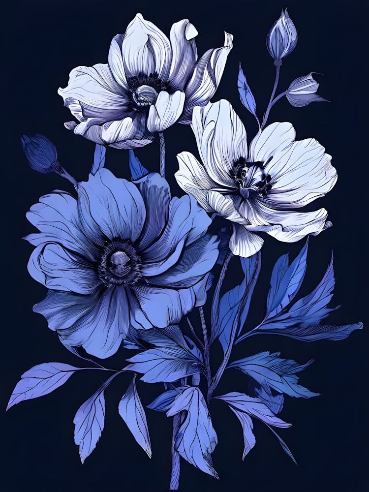 Blue Anemones