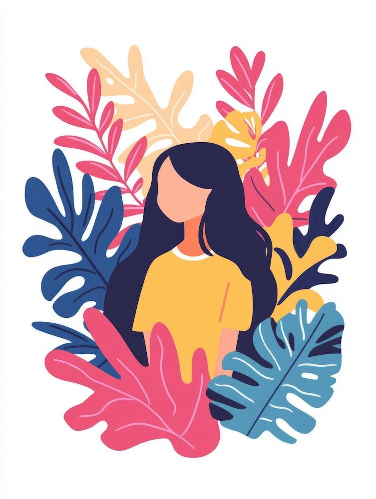 Portrait Of Woman With Leaves 1