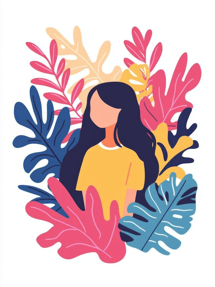 Portrait Of Woman With Leaves 1