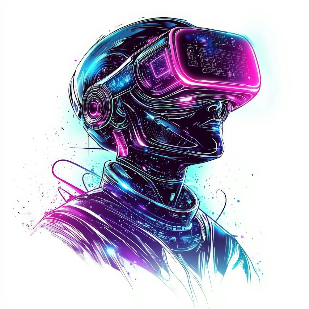 Vr Headset.Generated AI. Wall 11