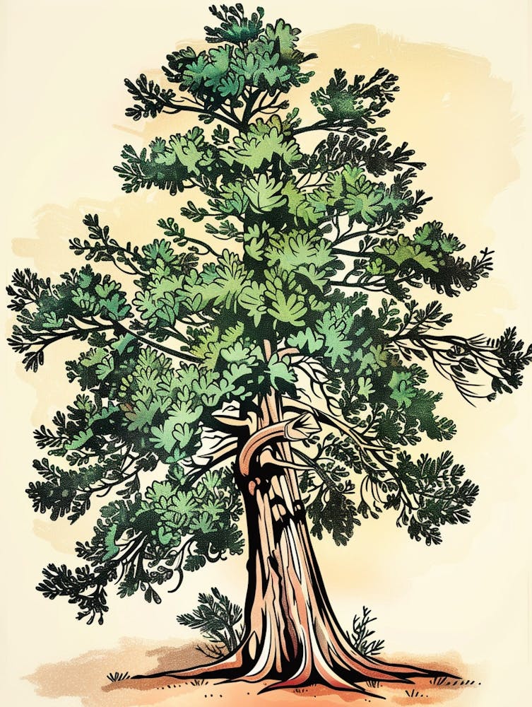 Yew Tree Storybook Illustration 3