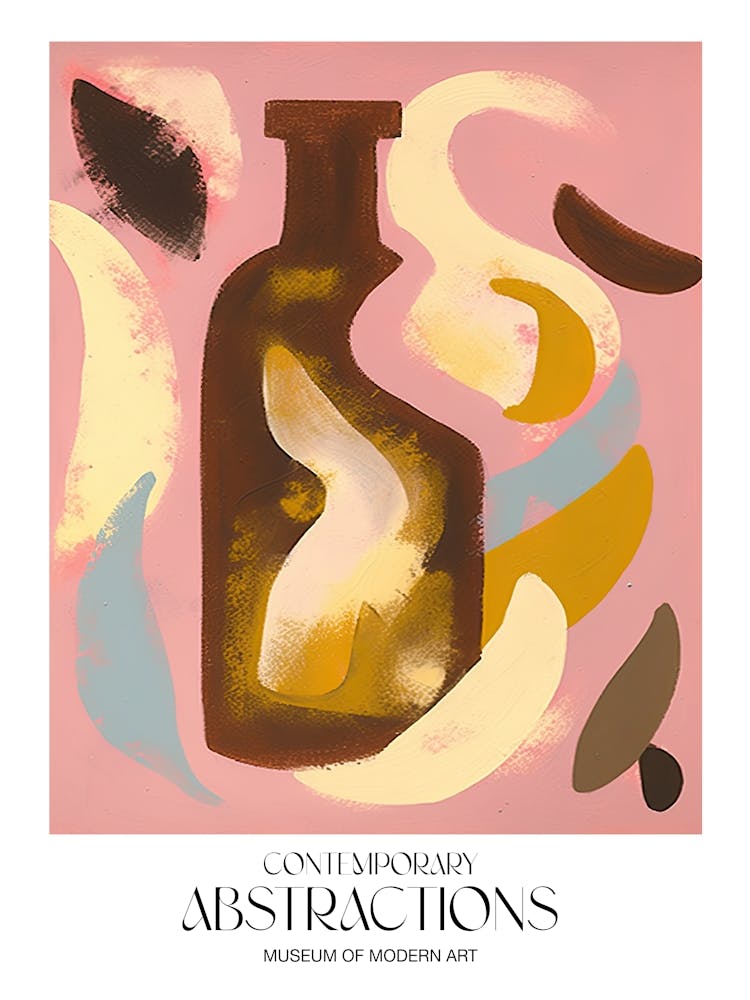 Pink Terracotta Painting Abstract 4 Exhibition Poster