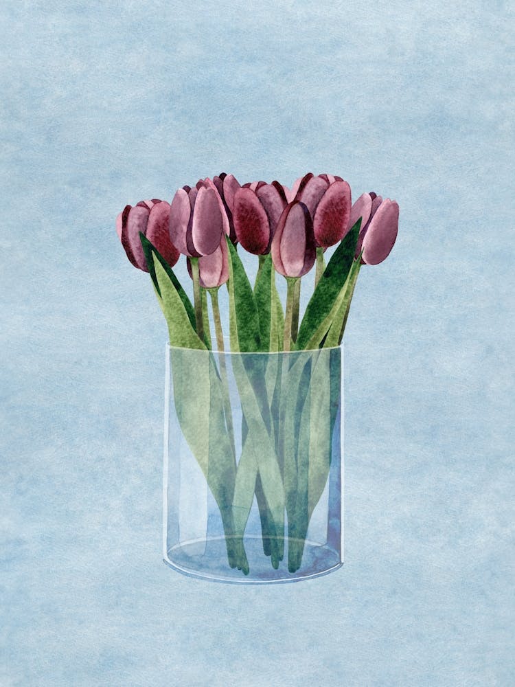 Tulips In A Vase