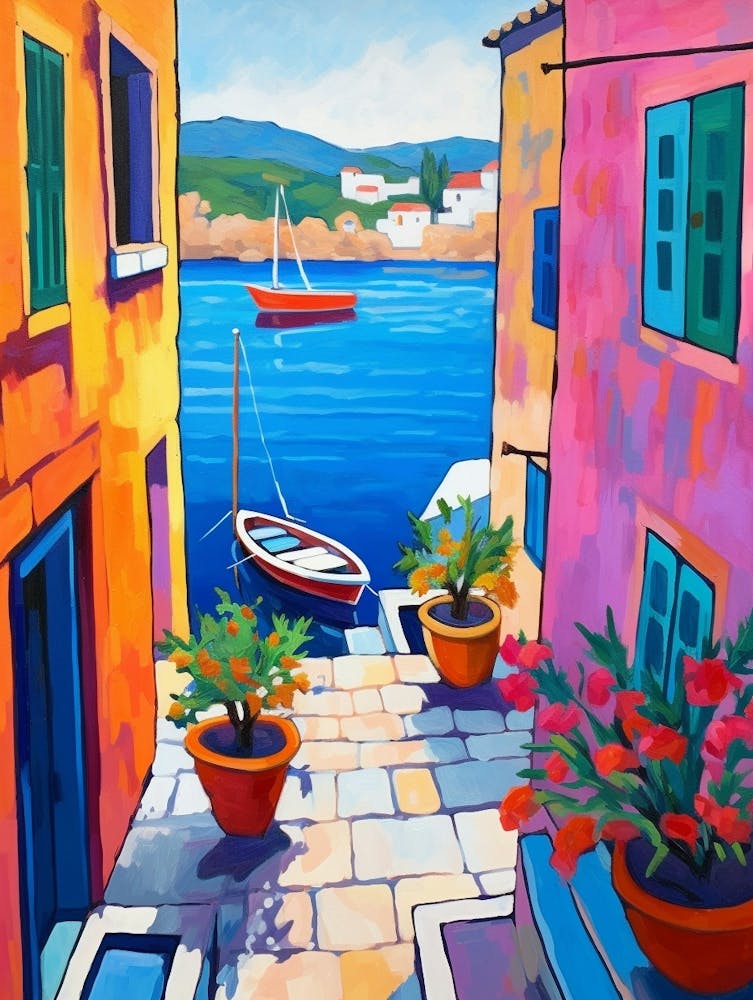 Korcula Croatia 3 Fauvist Painting