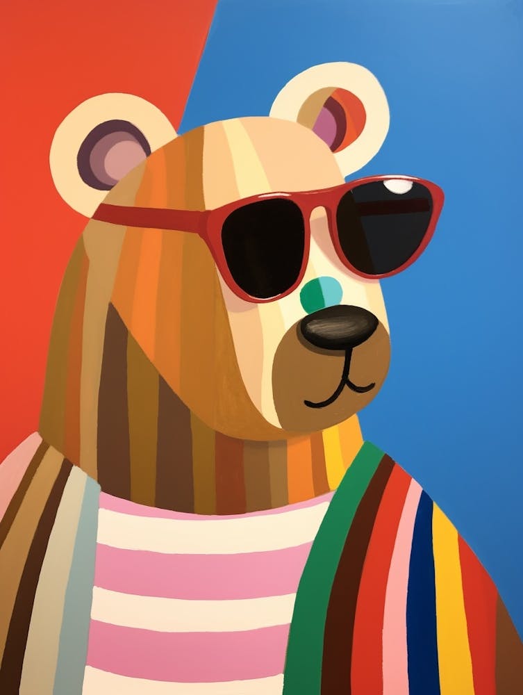 Little Brown Bear 3 Wearing Sunglasses