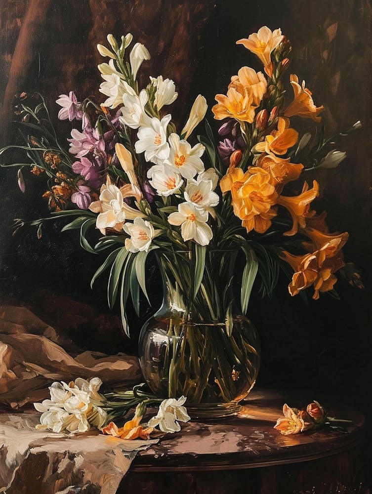 Baroque Floral Still Life Freesia 3