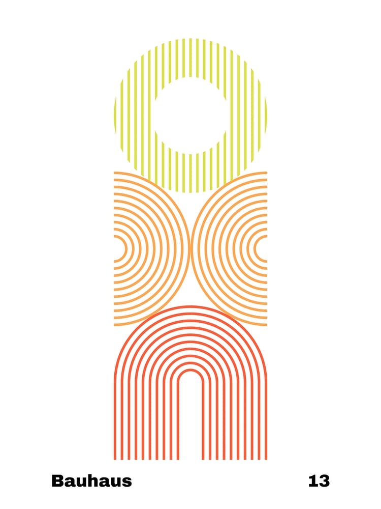 Geometric Bauhaus Poster 13
