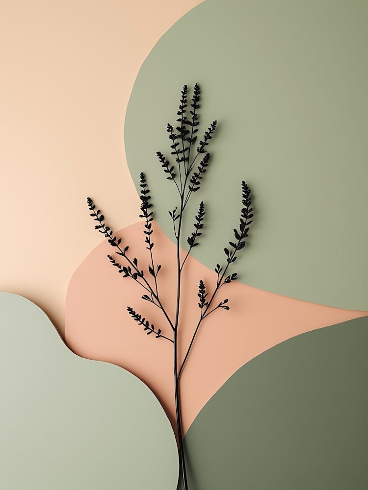 Pastel Organic Leaves for Scandinavian Decor