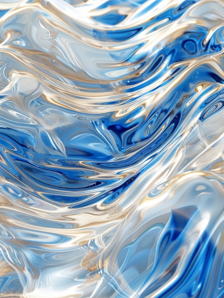 Abstract Blue And White Water