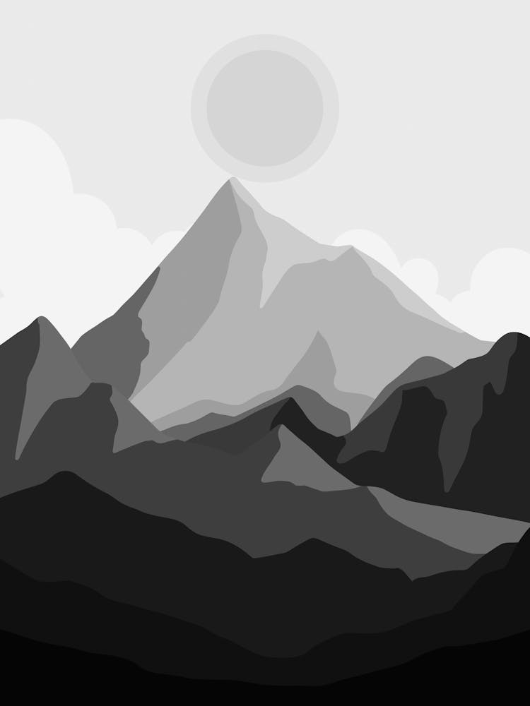 Black And White Mountains 3