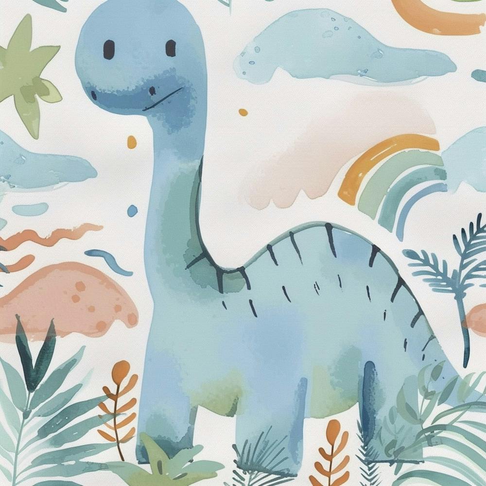 Cute Muted Brachiosaurus Dinosaur  1