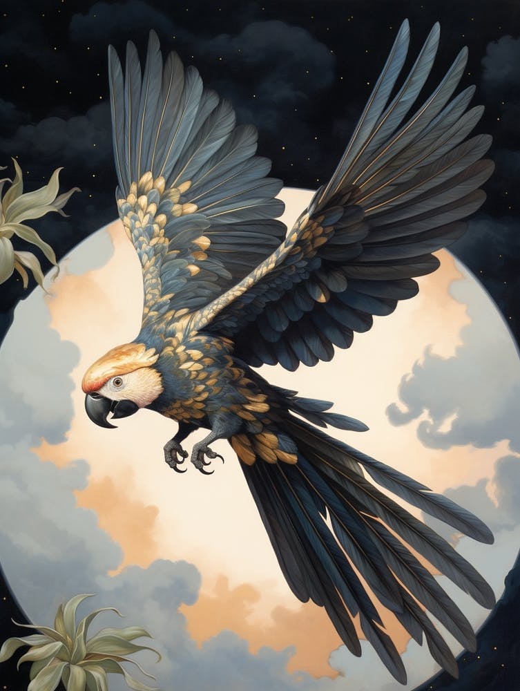 Macaw 1 Gold Detail Painting
