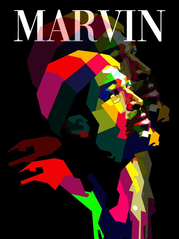 Marvin Gaye American RNB Singer Pop Art WPAP