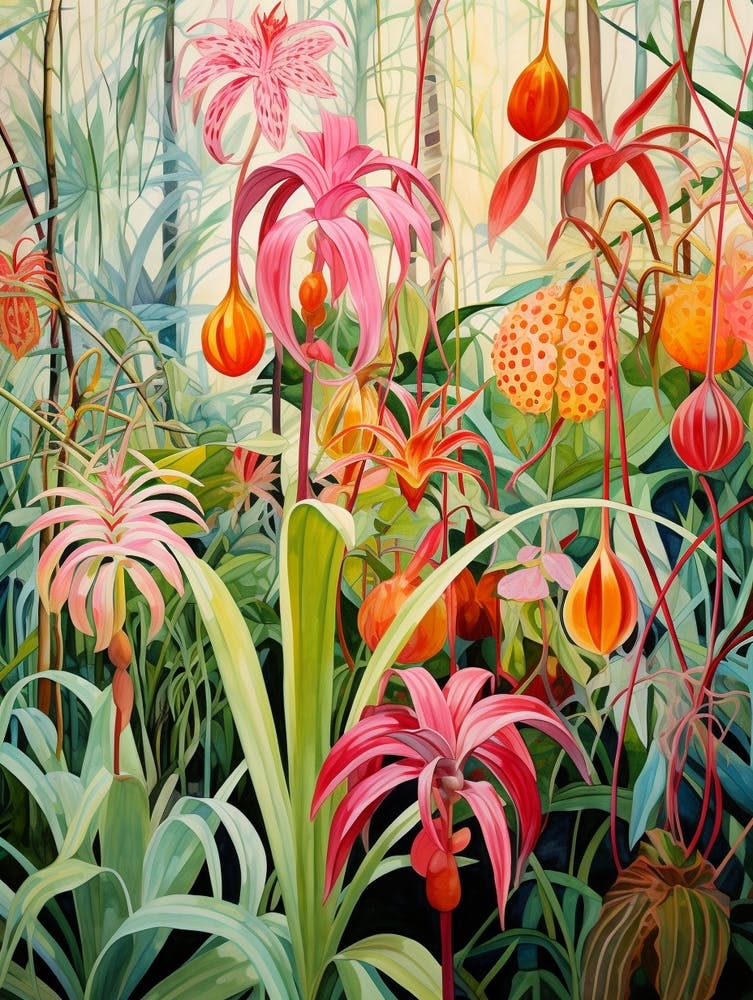 Tropical Plant Painting Spider Plant 2