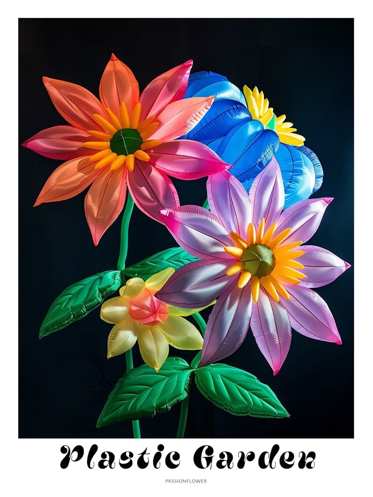 Bright Inflatable Flowers Poster Passionflower 2