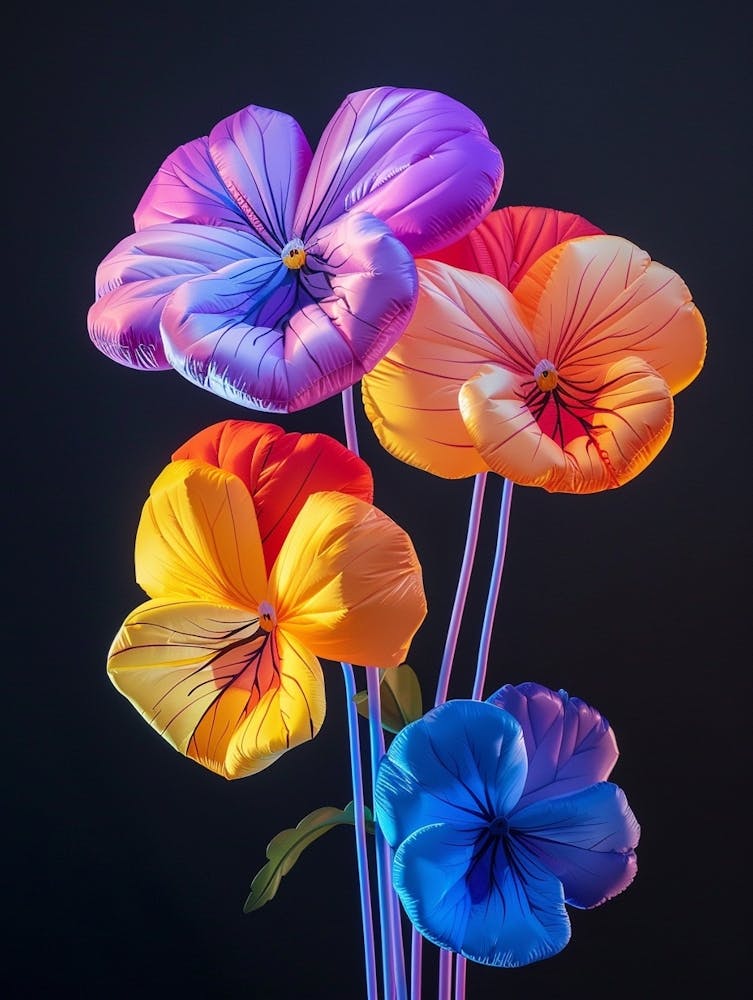 Bright Inflatable Flowers Wild Pansy 1