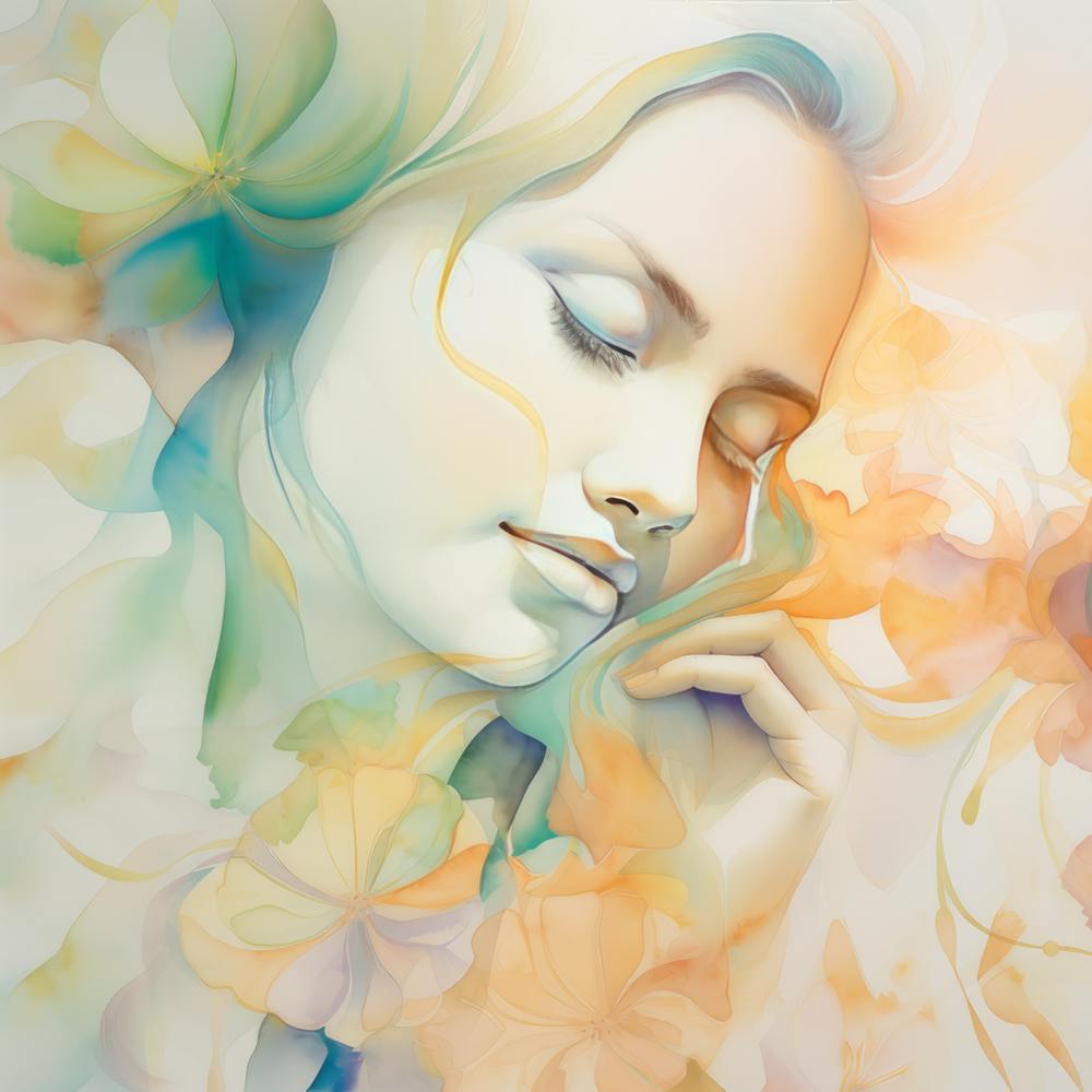 Woman With Spring Flowers