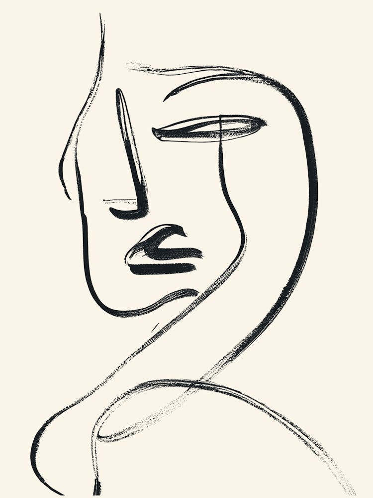 The Face Abstract Portrait of a Woman