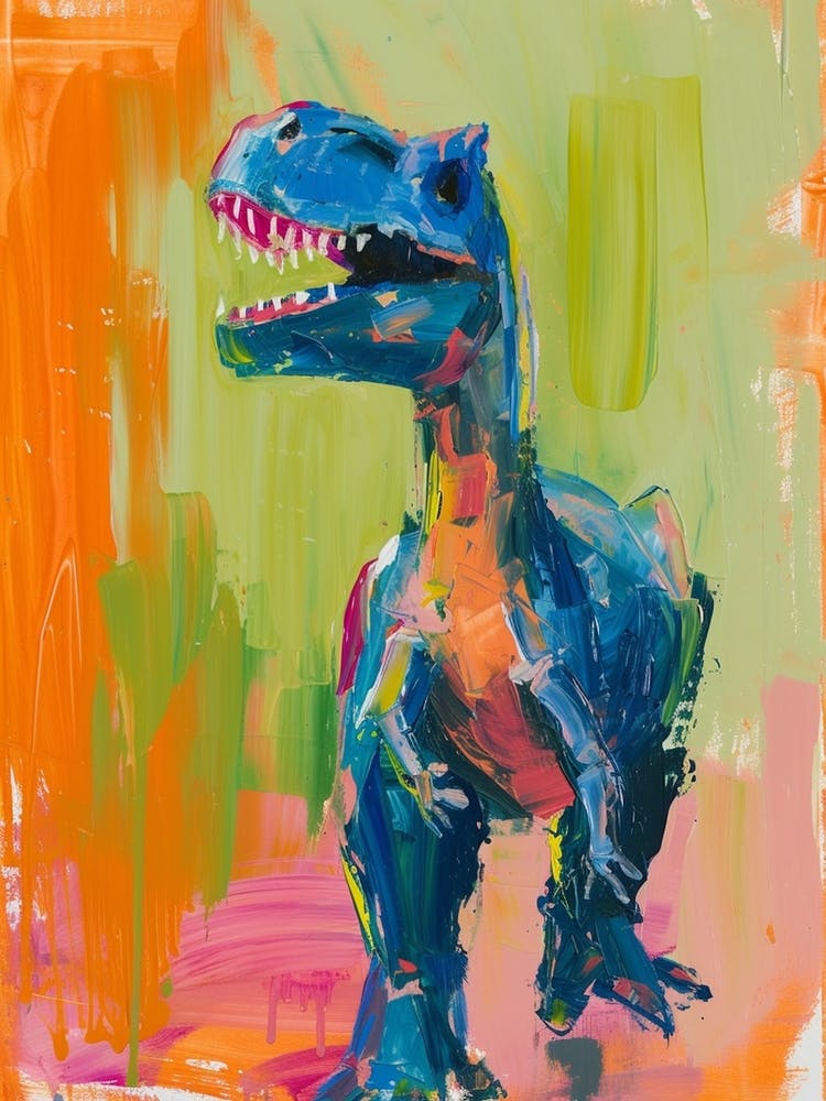 Abstract Dinosaur Brushstrokes 2