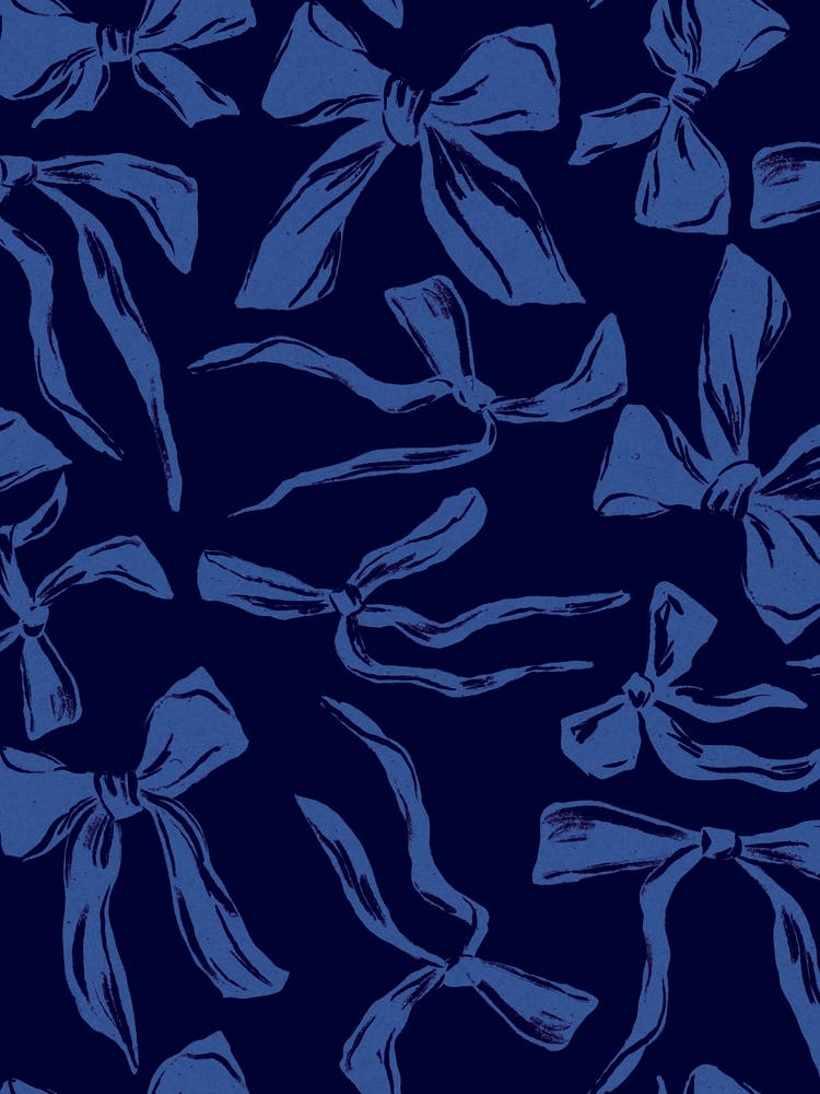 Blue Bows in a dark blue background