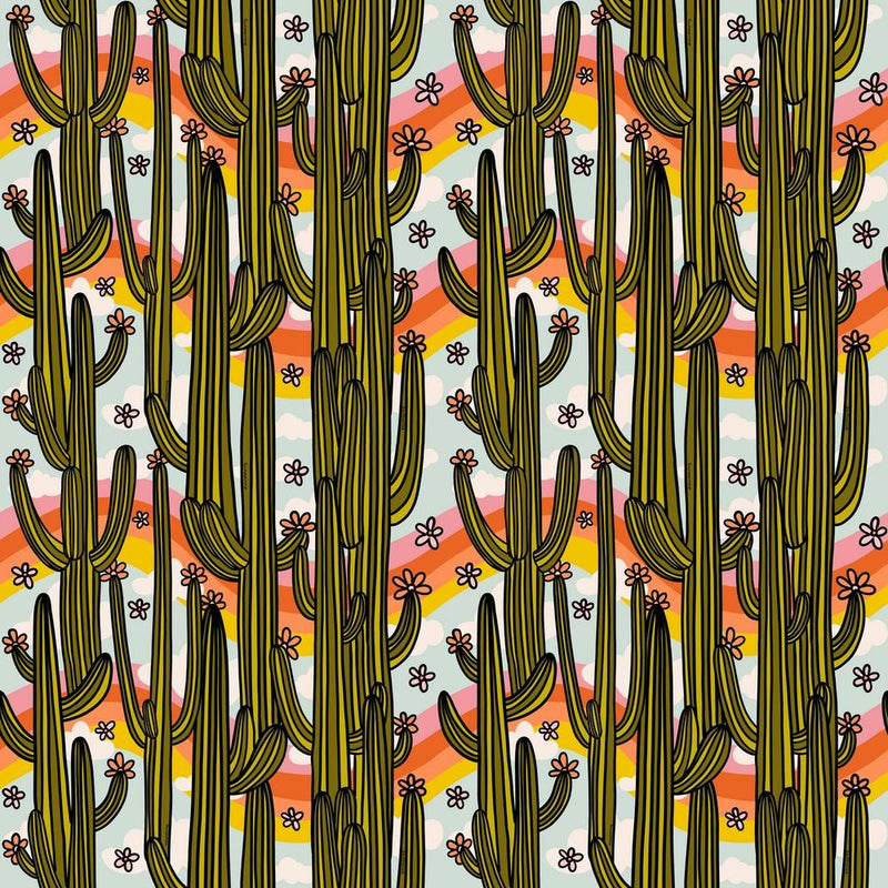 Rainbows And Cacti Print