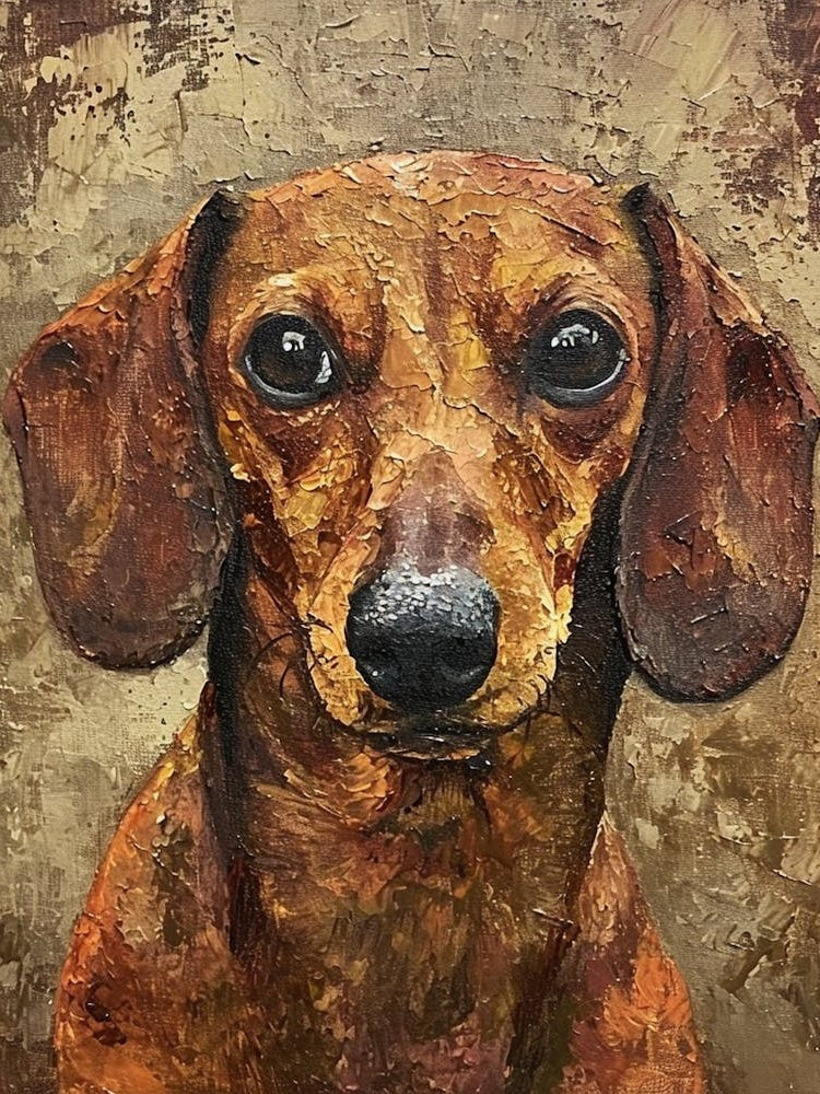 Dachshund Acrylic Painting 9