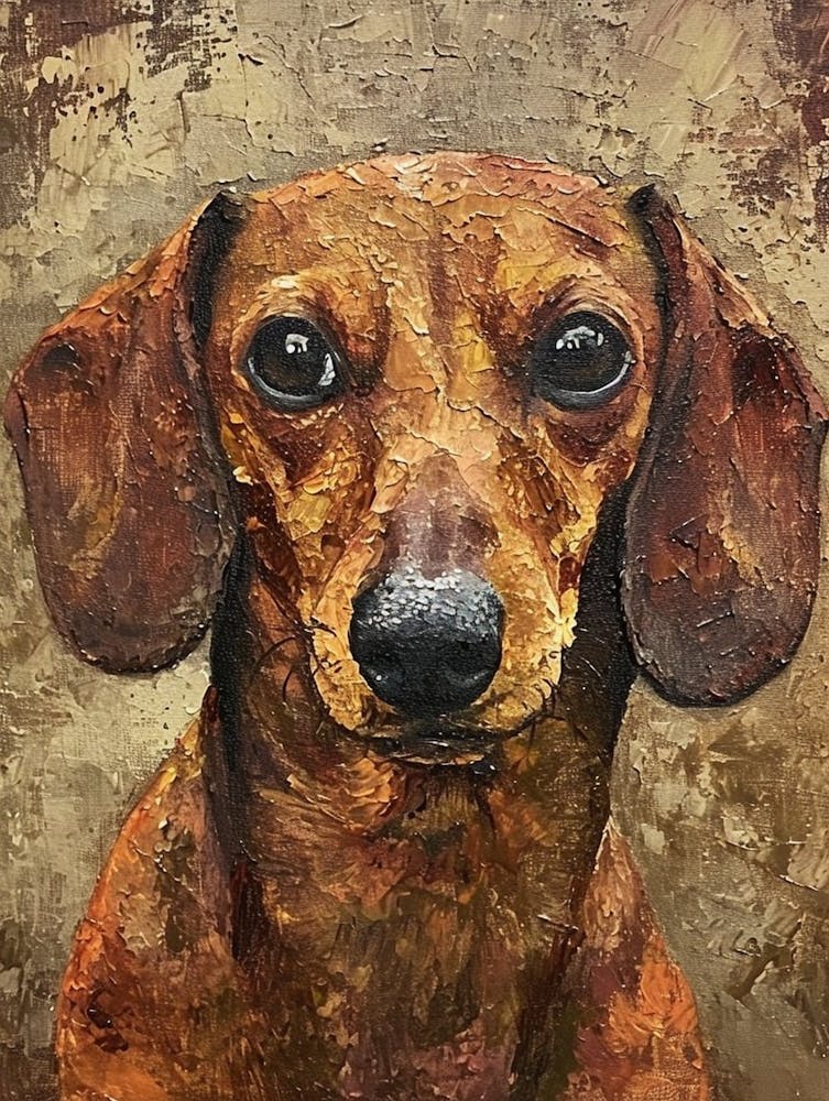 Dachshund Acrylic Painting 9