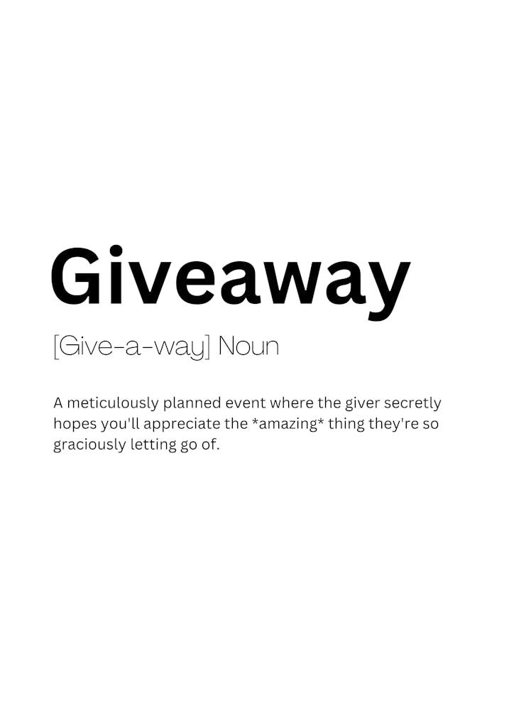 Giveaway Definition Meaning