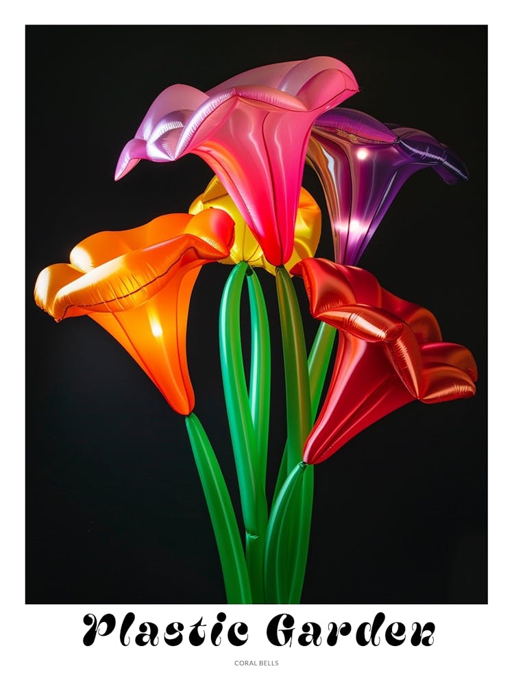 Bright Inflatable Flowers Poster Coral Bells 2