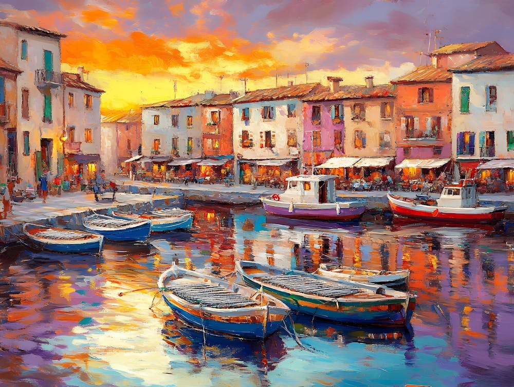 Sunset At The Harbor