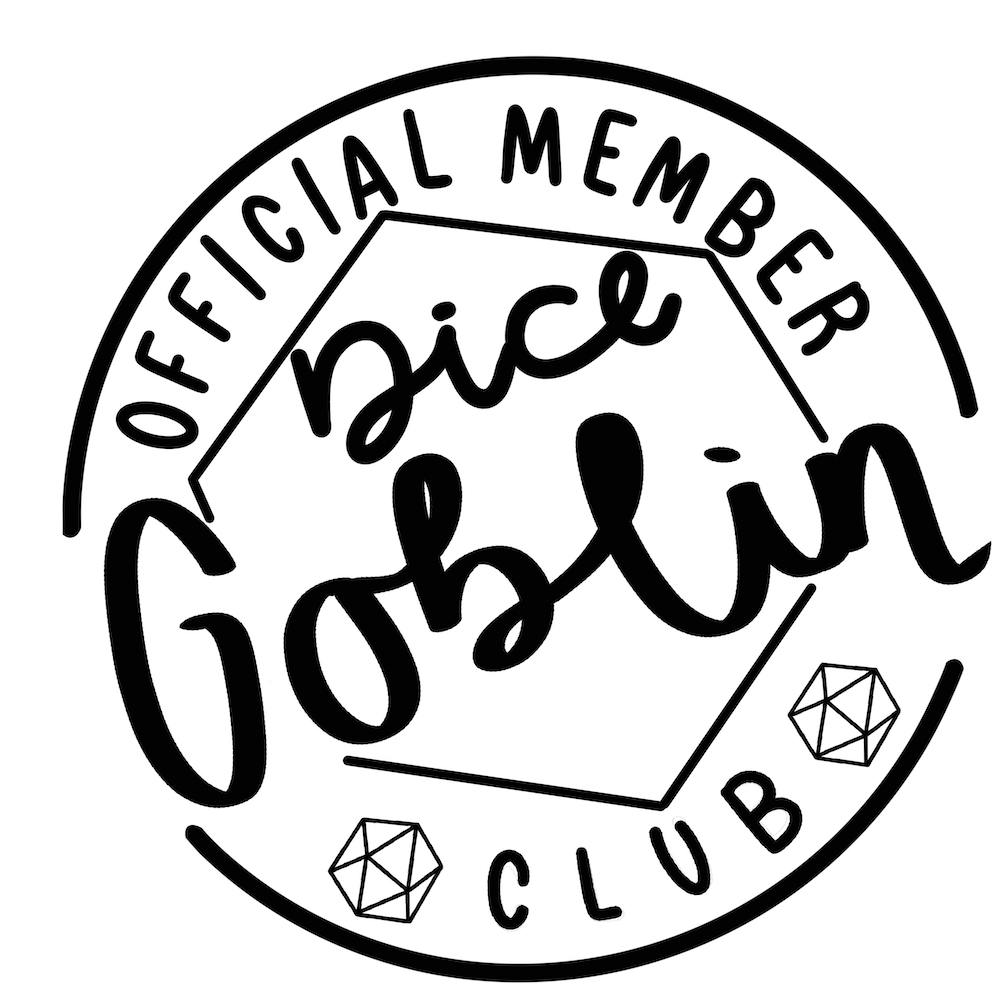 Official member dice goblin club dungeons and dragons